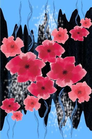 抽象印花花型图片
