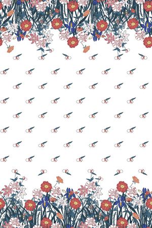 双边定位花印花花型图片