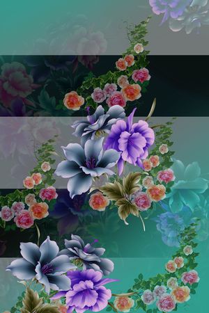花卉印花花型图片