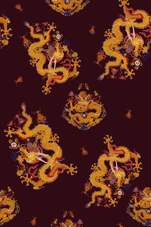 龙印花花型图片