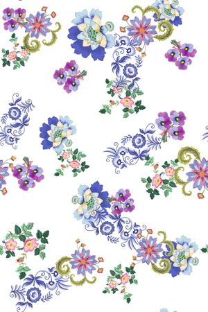 数码花型印花花型图片