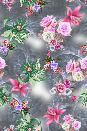 抽象印花花型图片