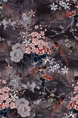 鸟印花花型图片