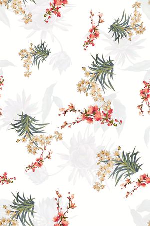 小碎花印花花型图片