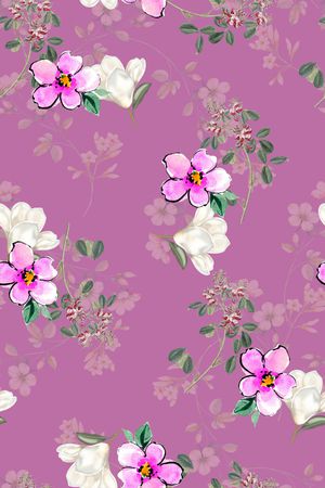小碎花印花花型图片