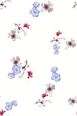 手绘花卉印花花型图片