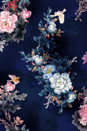 秋冬花型印花花型图片