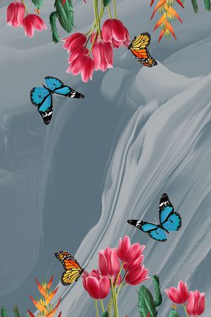 热带花型印花花型图片