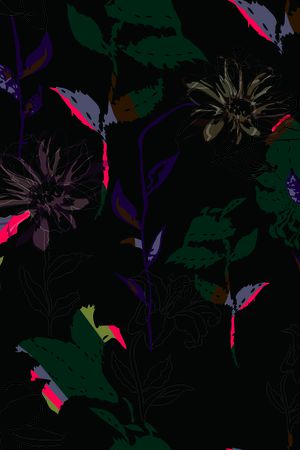 抽象印花花型图片