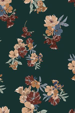 手绘花卉印花花型图片