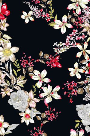 花卉印花花型图片