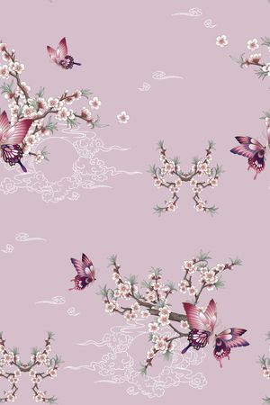 旗袍印花花型图片