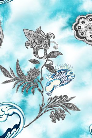 佩斯利印花花型图片
