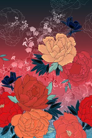渐变印花花型图片