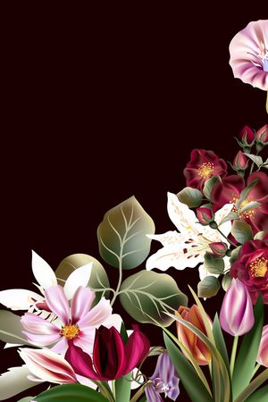 热带花型印花花型图片