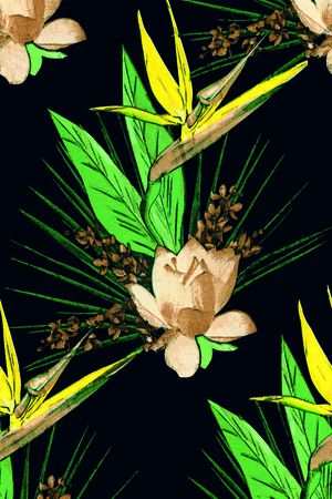 凤尾花印花花型图片