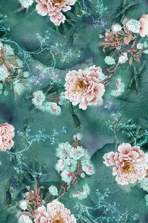 中国风印花花型图片