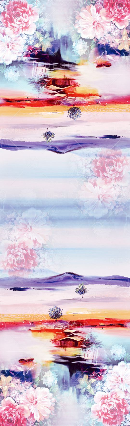围巾印花花型图片