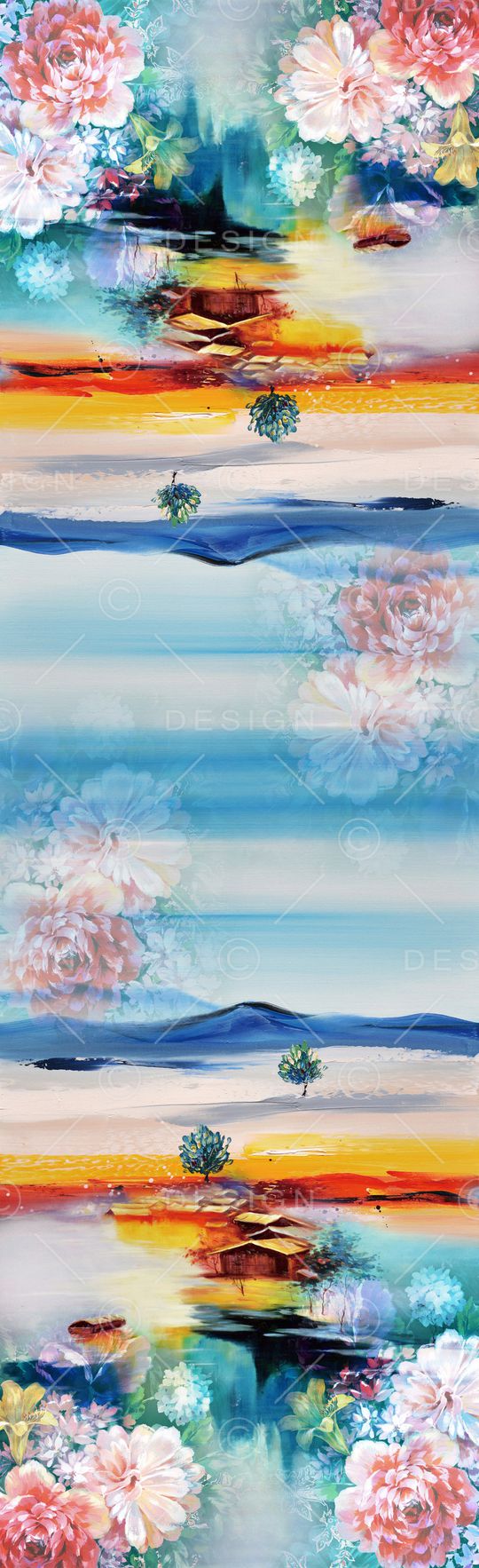 围巾印花花型图片