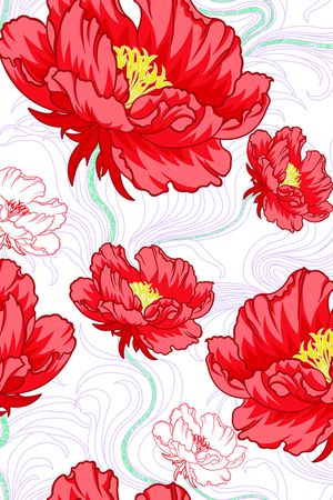 几何花卉印花花型图片