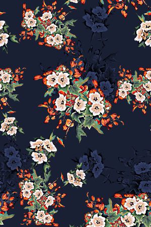 抽象花卉印花花型图片