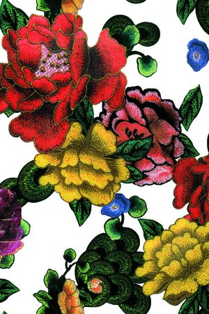 线条画印花花型图片