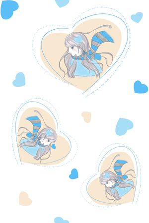 爱心印花花型图片