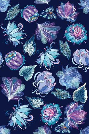 小碎花印花花型图片