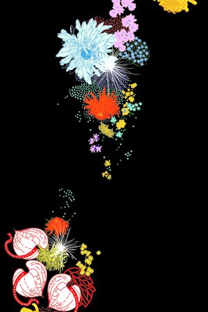 菊花印花花型图片