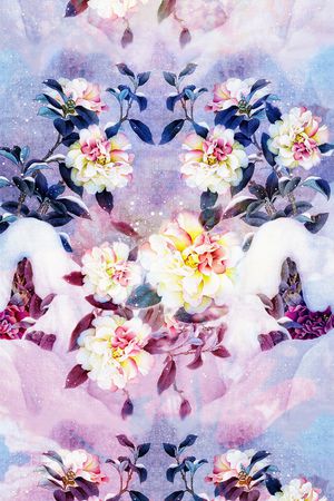 长巾印花花型图片