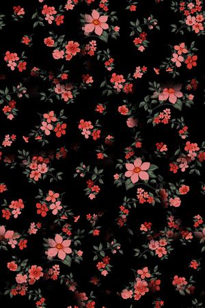 秋冬花型印花花型图片
