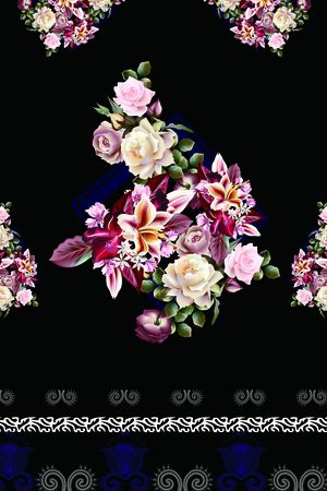 定位花印花花型图片