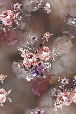 秋冬花型印花花型图片