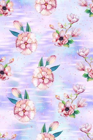 桃花印花花型图片