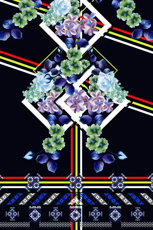 大牌风印花花型图片
