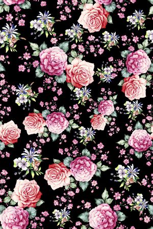 牡丹印花花型图片
