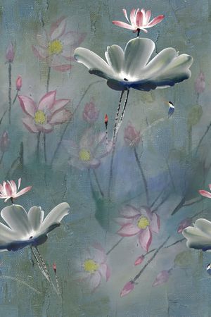 秋冬花型印花花型图片