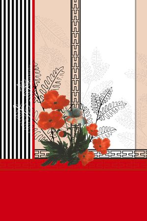 定位花印花花型图片
