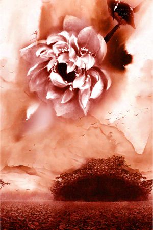 水彩印花花型图片
