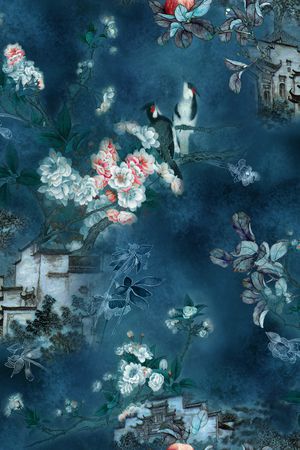 国画印花花型图片