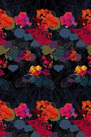秋冬花型印花花型图片