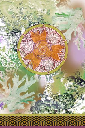 古典花纹印花花型图片
