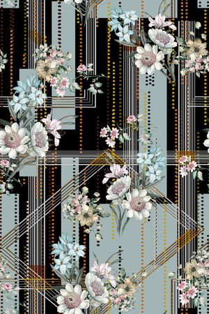秋冬花型印花花型图片