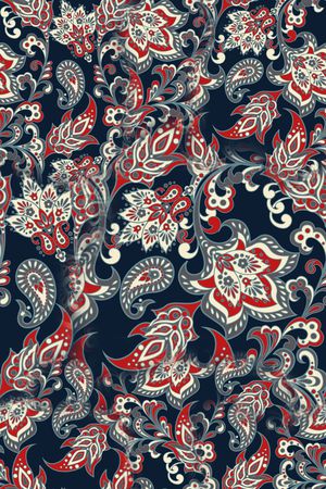 秋冬花型印花花型图片