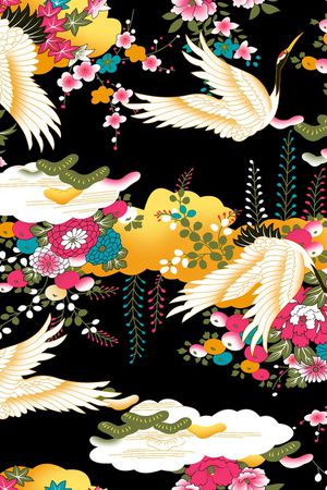 传统花型印花花型图片
