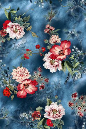 花卉印花花型图片