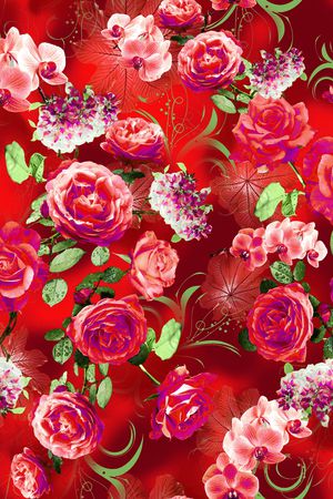 定位花印花花型图片