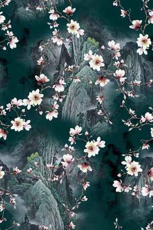 梅花印花花型图片