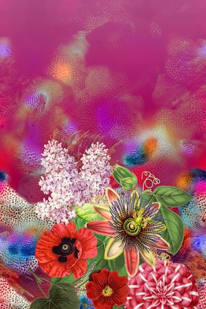 定位花印花花型图片