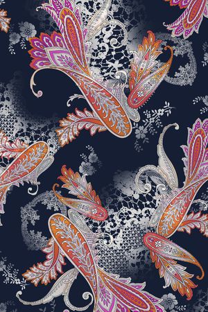 佩斯利印花花型图片